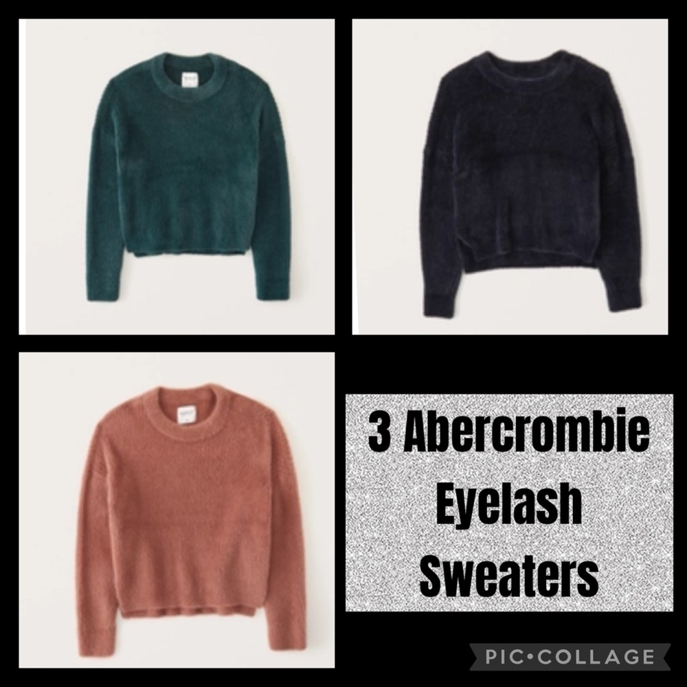 NWT Abercrombie Eyelash Sweaters Bundle